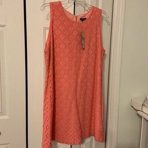 NWT WMN SZ XL P sleeveless, knee length pink dress